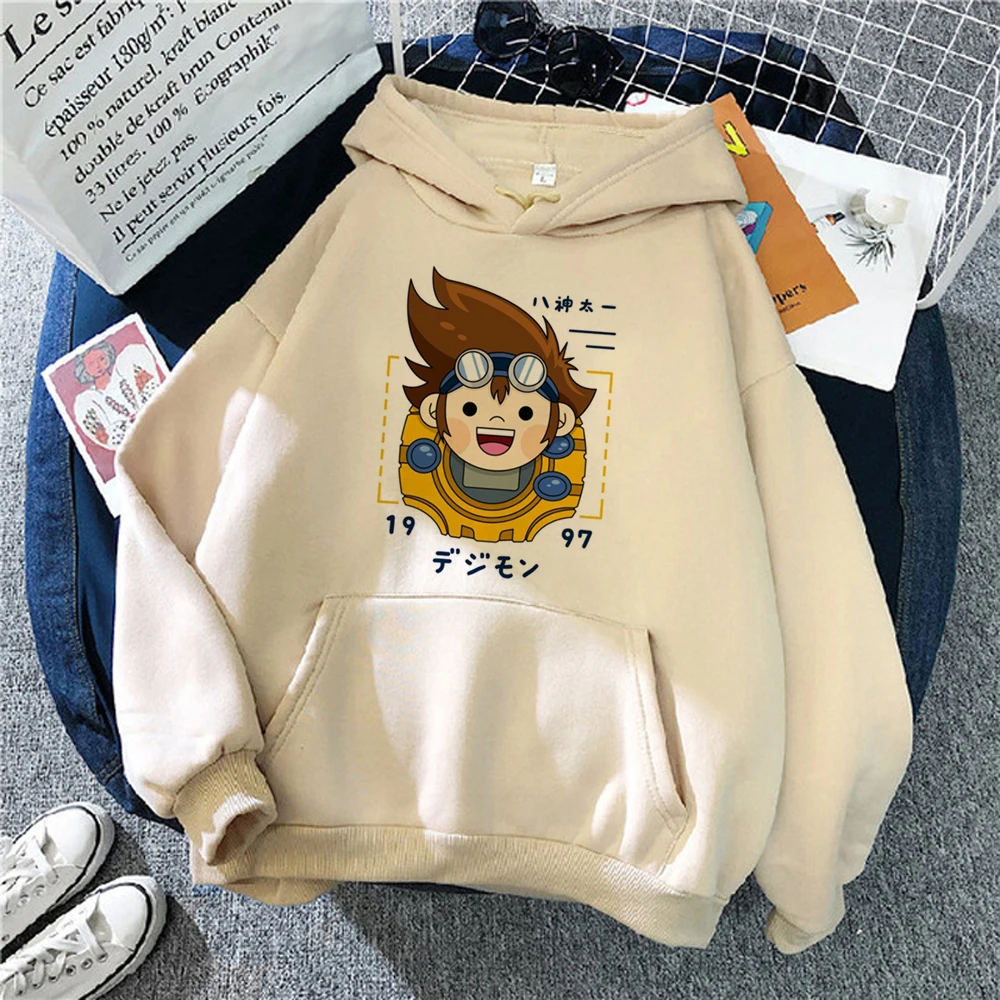 Digimon hoodies women y2k aesthetic 90s sweat y2k harajuku hoddies Hooded Shirt women streetwear pulls