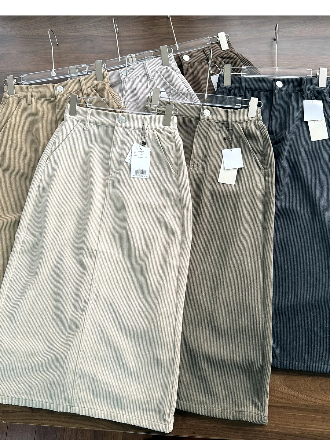 Casual Vintage Corduroy Split High Waist H-Shape Skirt Women's Daily Wear Polyester Fiber Other Material 100% Spring 2026
