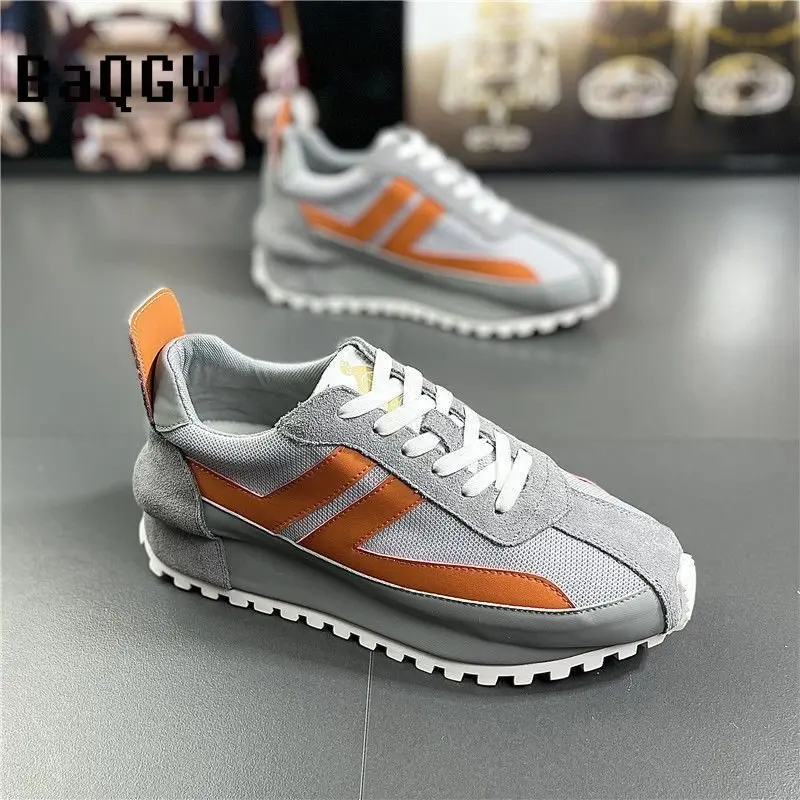 Fashion Men Shoes Luxury Chunky Sneakers Mesh Breathable Increased Platform Male Woman Vulcanize Walking Shoes Sport Trainers