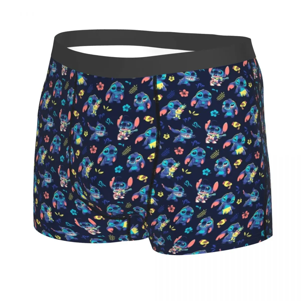 Custom Cute Stitch Pattern Boxer Shorts For Men 3D Printed  Anime Underwear Panties Briefs Soft Underpants