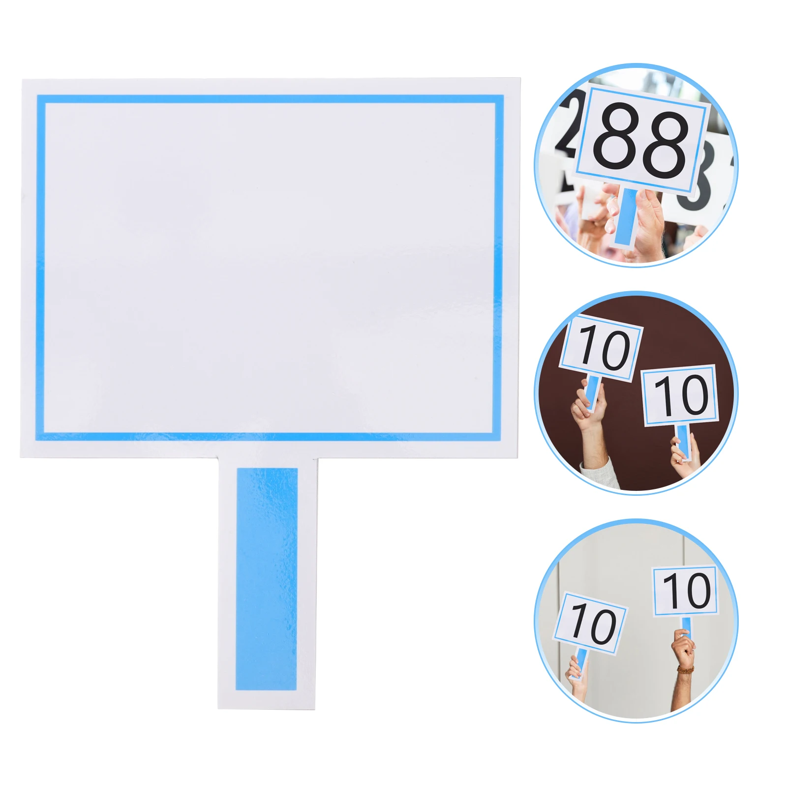 

Erasable Handheld Whiteboard 20x25cm Double-sided Dry Wipe Board for Office Auctions Events Small Dry Erase Boards Scoreboard
