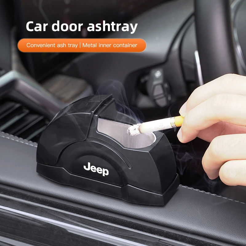 Stick-on Version Creative Car Ashtray Convenient Ash Tray For Jeep Wrangler Rubicon Renegade Compass Grand Cherokee Patriot jk