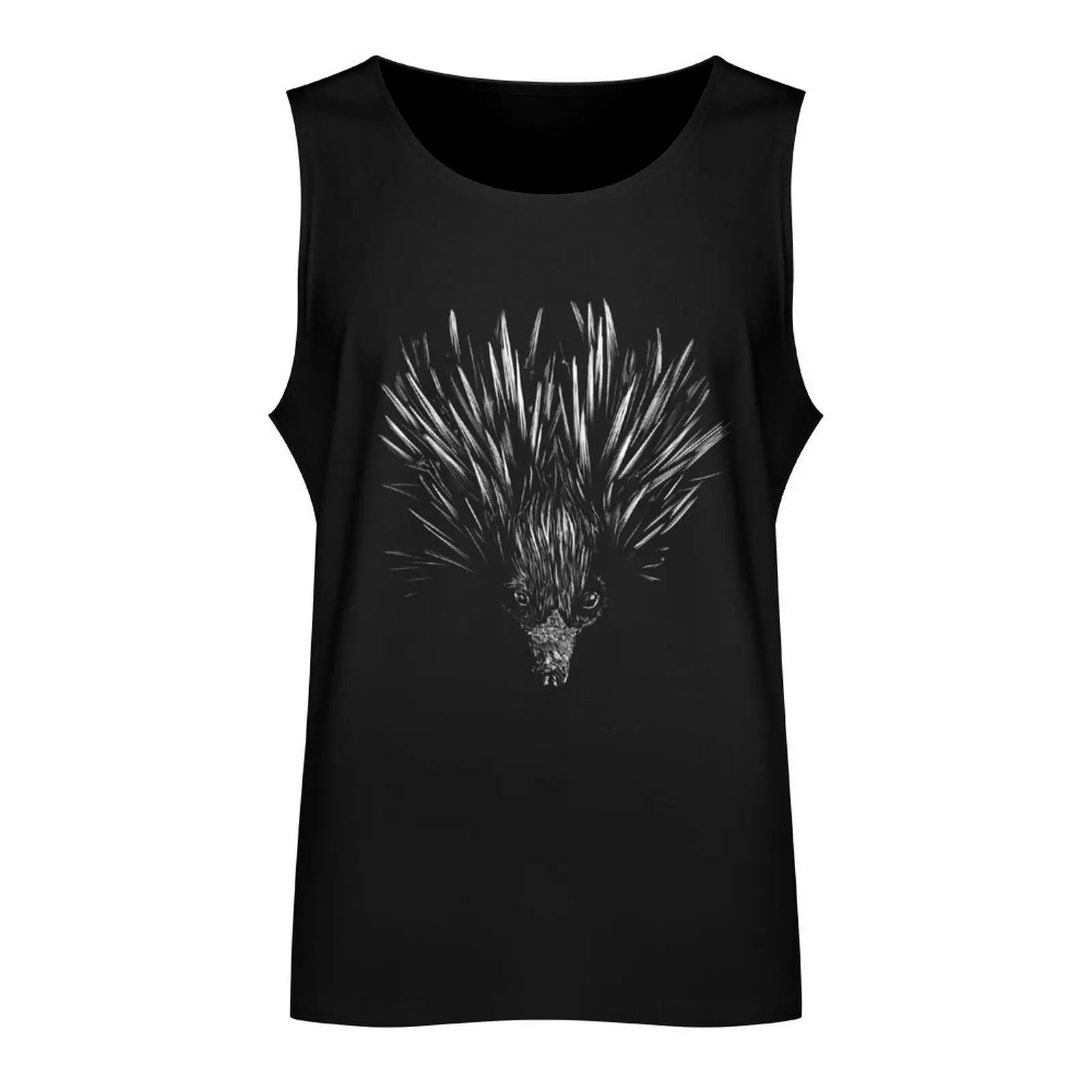 Echidna Hand Drawn Illustration Tank Top Men's singlets Gym wear male top