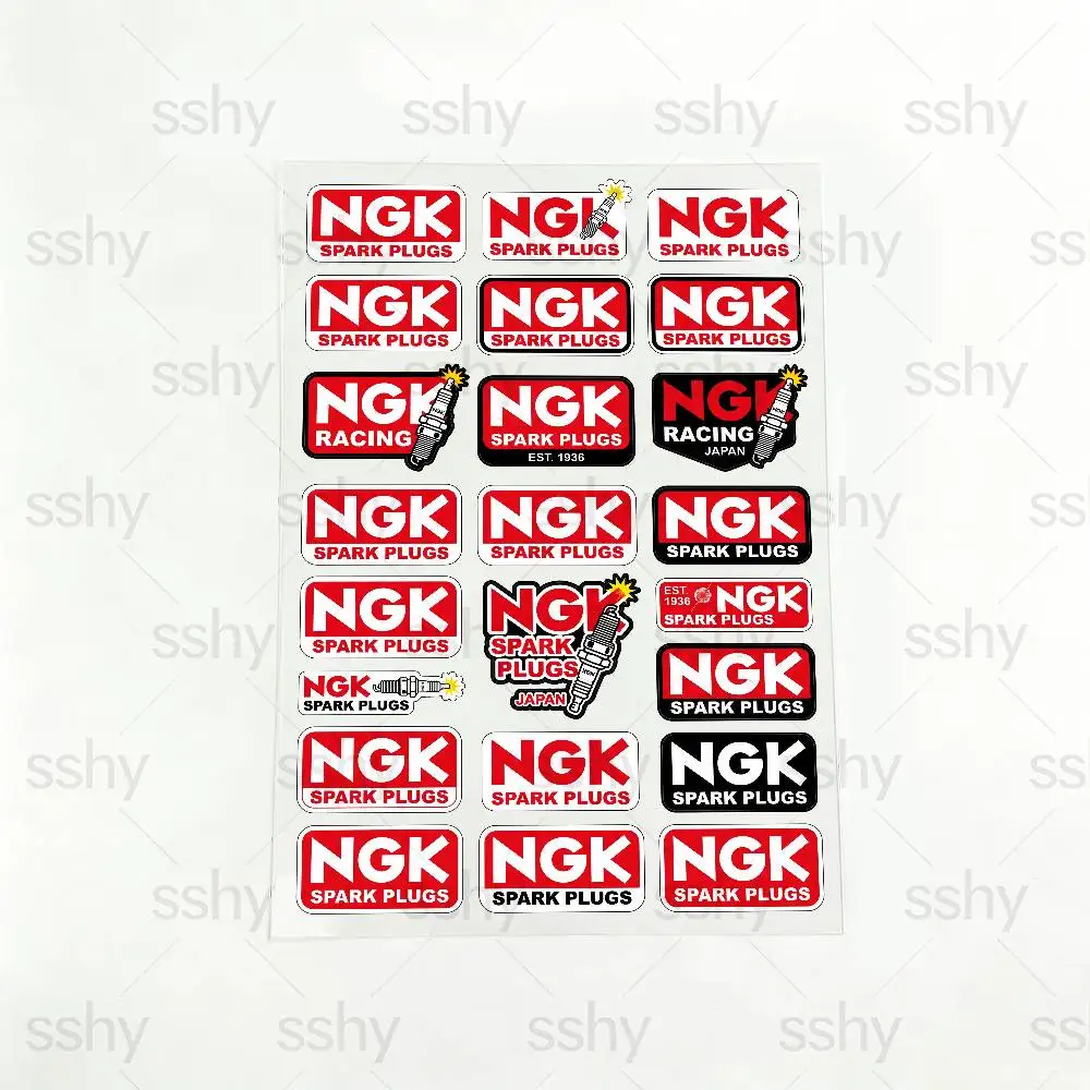 For NGK Reflective motorcycle stickers, 3M safety warning at night in the dark scooter helmets