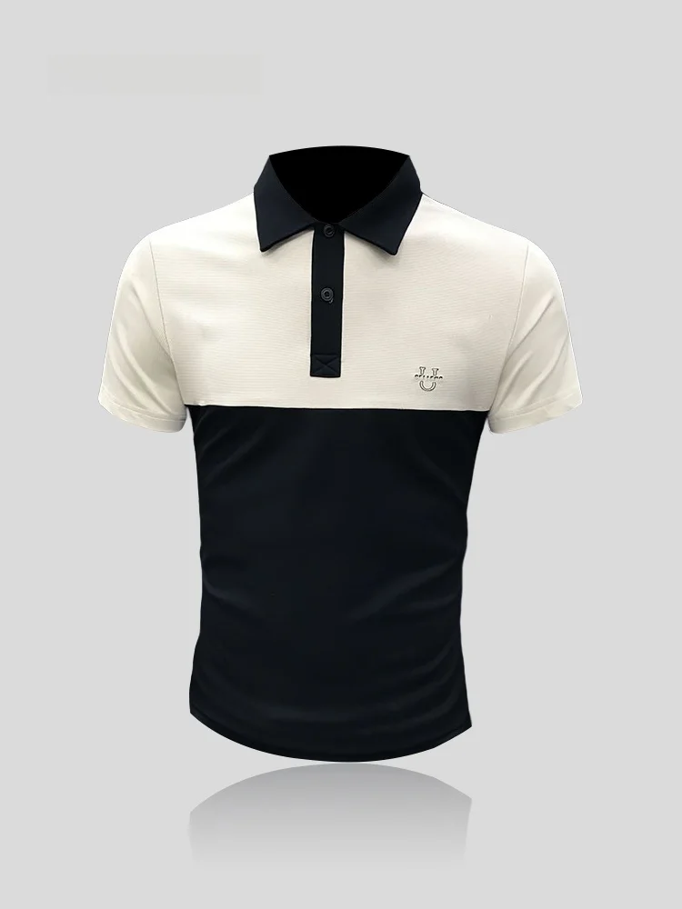 

IT Summer New Men's Short Sleeve Shirt 2024 Slim Fit Casual Breathable Young T-Shirt Fashionable Sun Protection Clo...