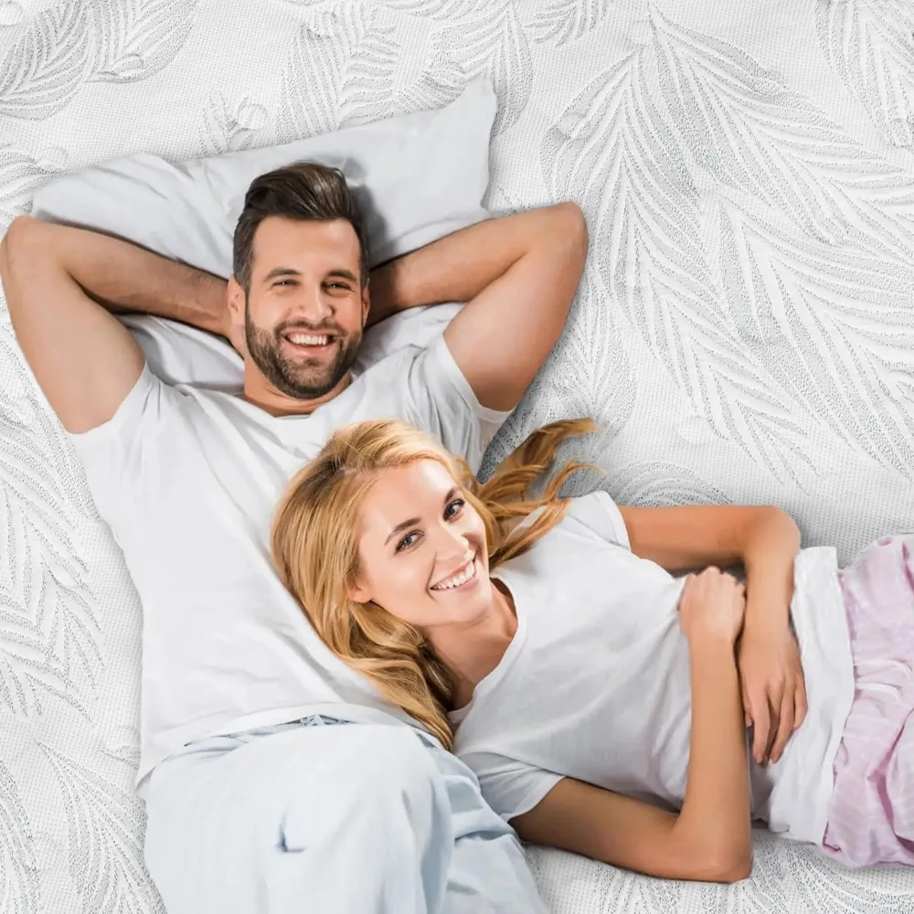 ハイブリッドメモリーフォームXLツインマットレス14インチ、快適な夜の睡眠のためのポケットコイル、中程度の硬さのマットレス（箱入り）