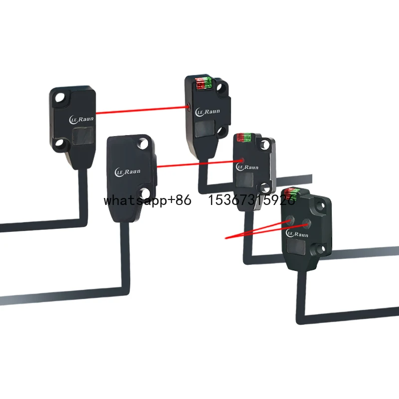 Learun Front/Side Ultra-Thin Photoelectric Sensor Diffuse/Through-Beam 10-24V DC 1000mm Photoelectric Sensor Infrared Detector