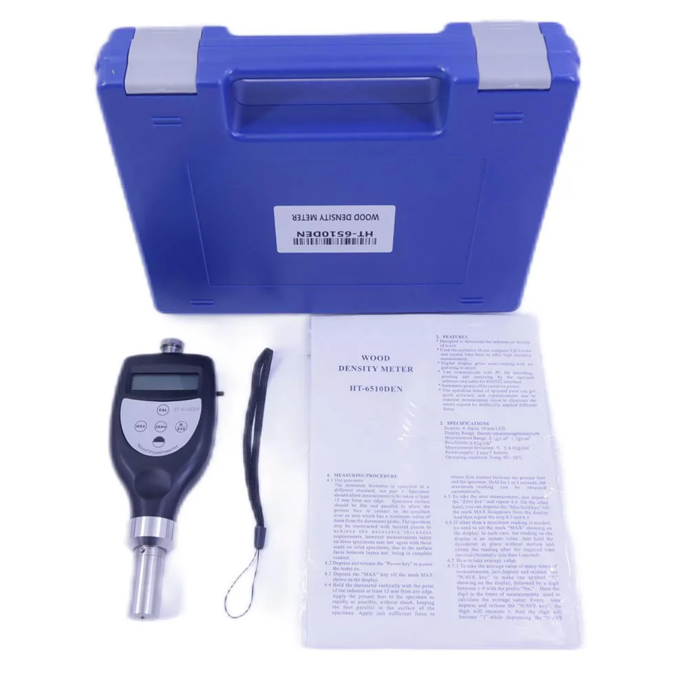 HT-6510DEN Digital Madeira Densidade Tester, Faixa 0-1.2g por cm, Novo