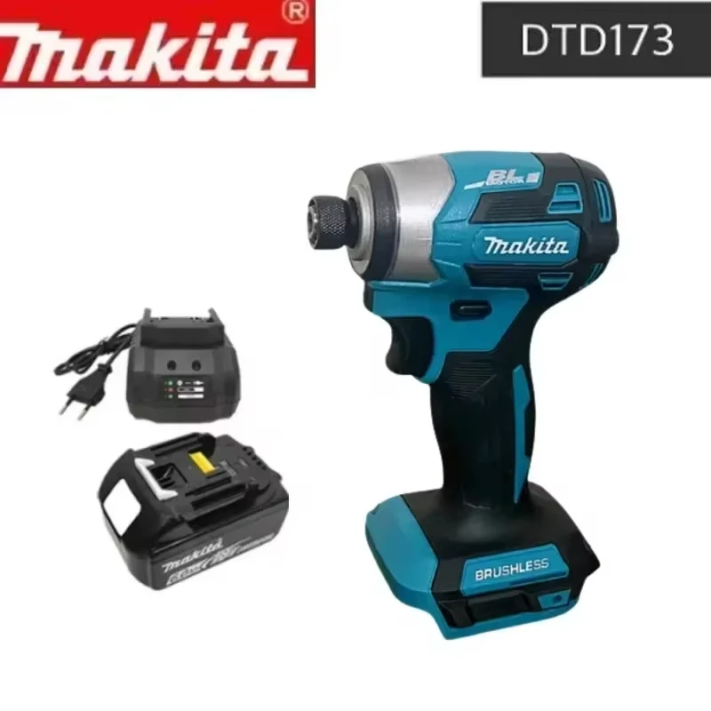 Makita DTD173 Blue Cordless Electric Drill Brushless Impact Screwdriver Rechargeable Multi-function 18V Lithium Power Tool