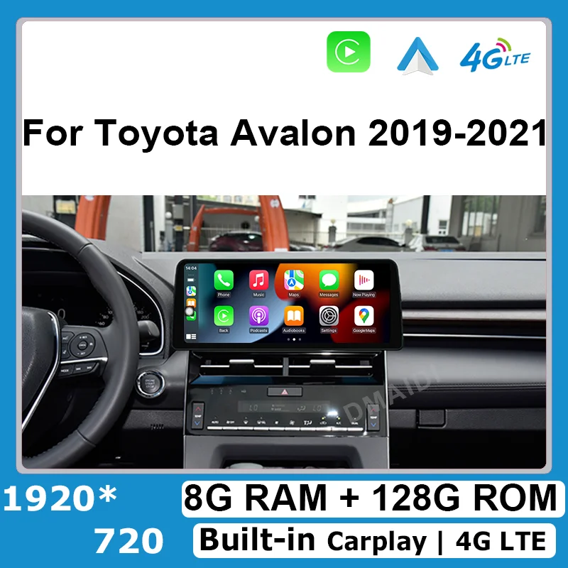 

For Toyota Avalon 2019-2021 12.5" Android 12 Car Multimedia Player Radio GPS Navigation Auto Stereo CarPlay WiFi 4G Bluetooth