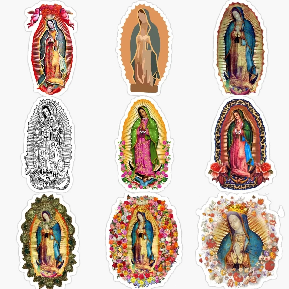 

Virgin Mary Jesus Christ Creative PVC Stickers Accessories for Decorate Car Wall Room Bicycle Motorcycle Off-road Window