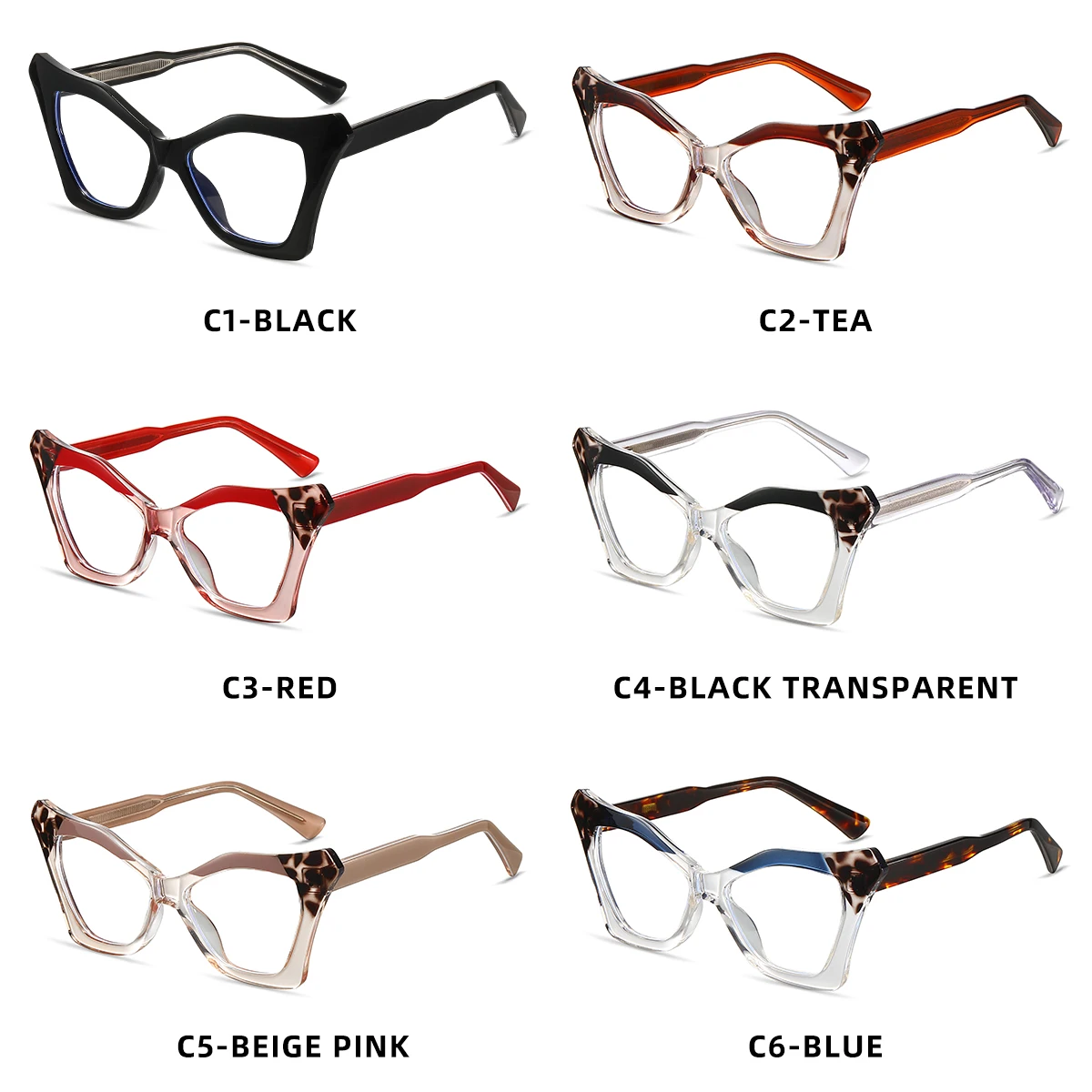 JMISUS Neuheiten Schmetterling Brillen Frau Quadratische Optische Brillen Myopie Photochrome Sonnenbrille