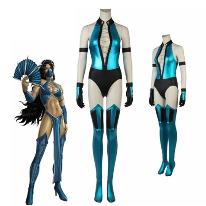 

Game Mortal X Kitana Costume Cosplay Kombat Sexy Tights Battle Combat Women's Outfit Adult Full Suit Halloween Carnival