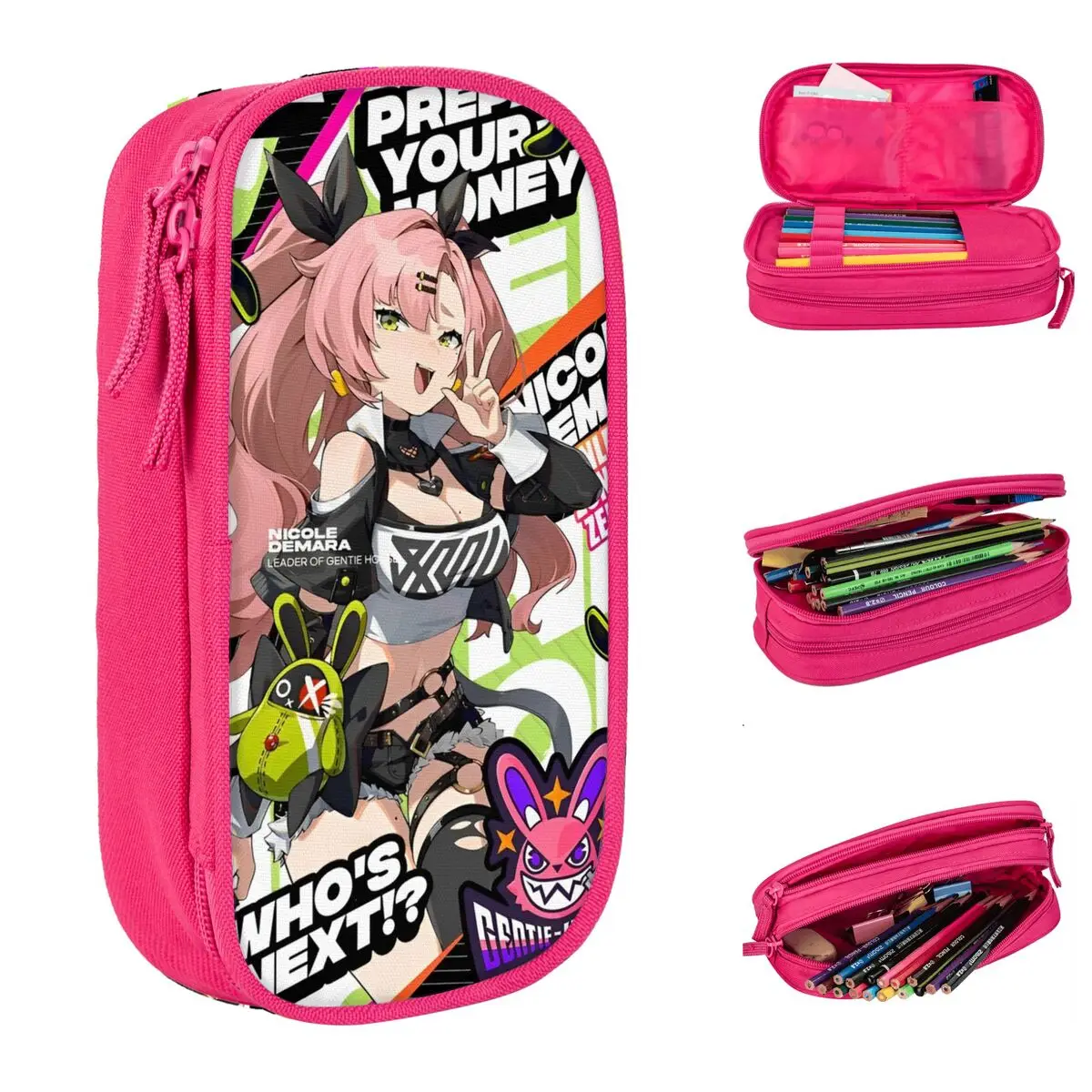 

Новый пенал Zenless Zone Zero, пеналы для видеоигр, ручка для девочек и мальчиков, сумки большой емкости, школьные принадлежности, канцелярские принадлежности на молнии