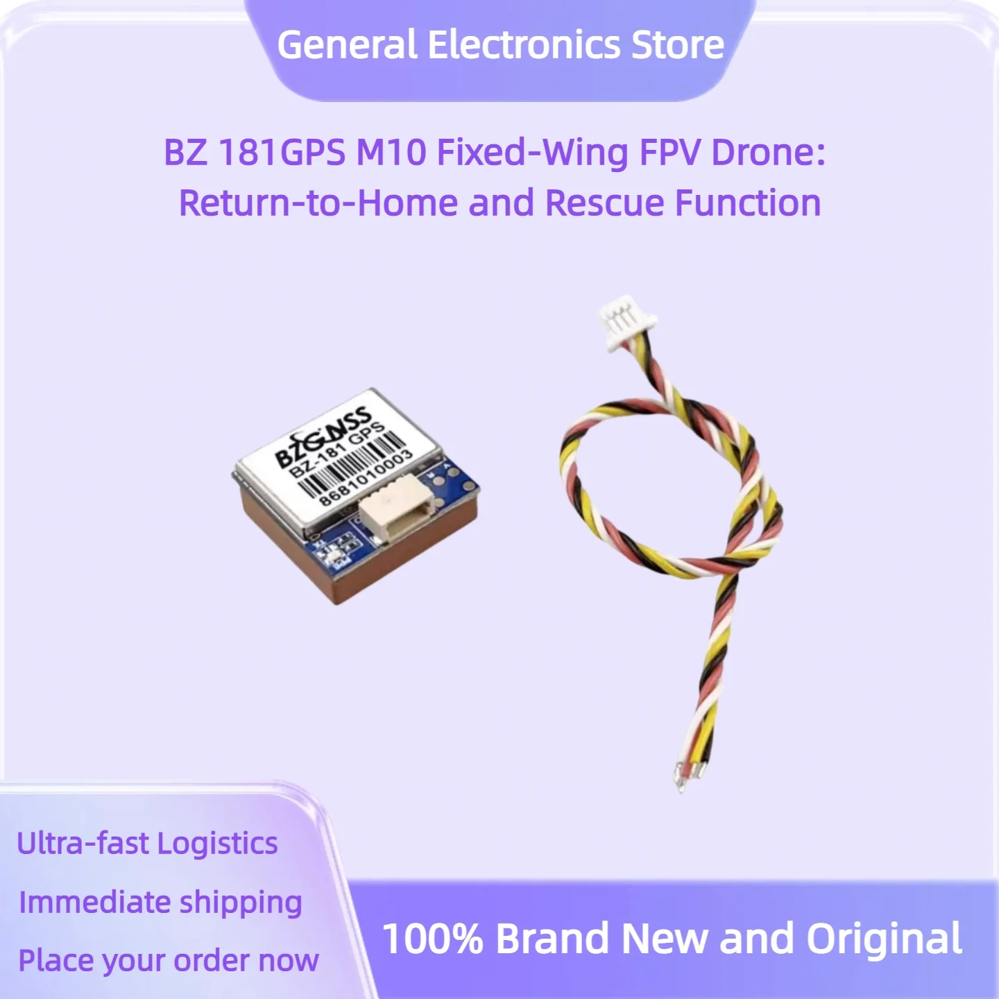 BZ 181GPS M10 Fixed-Wing FPV Drone: Return-to-Home and Rescue Function