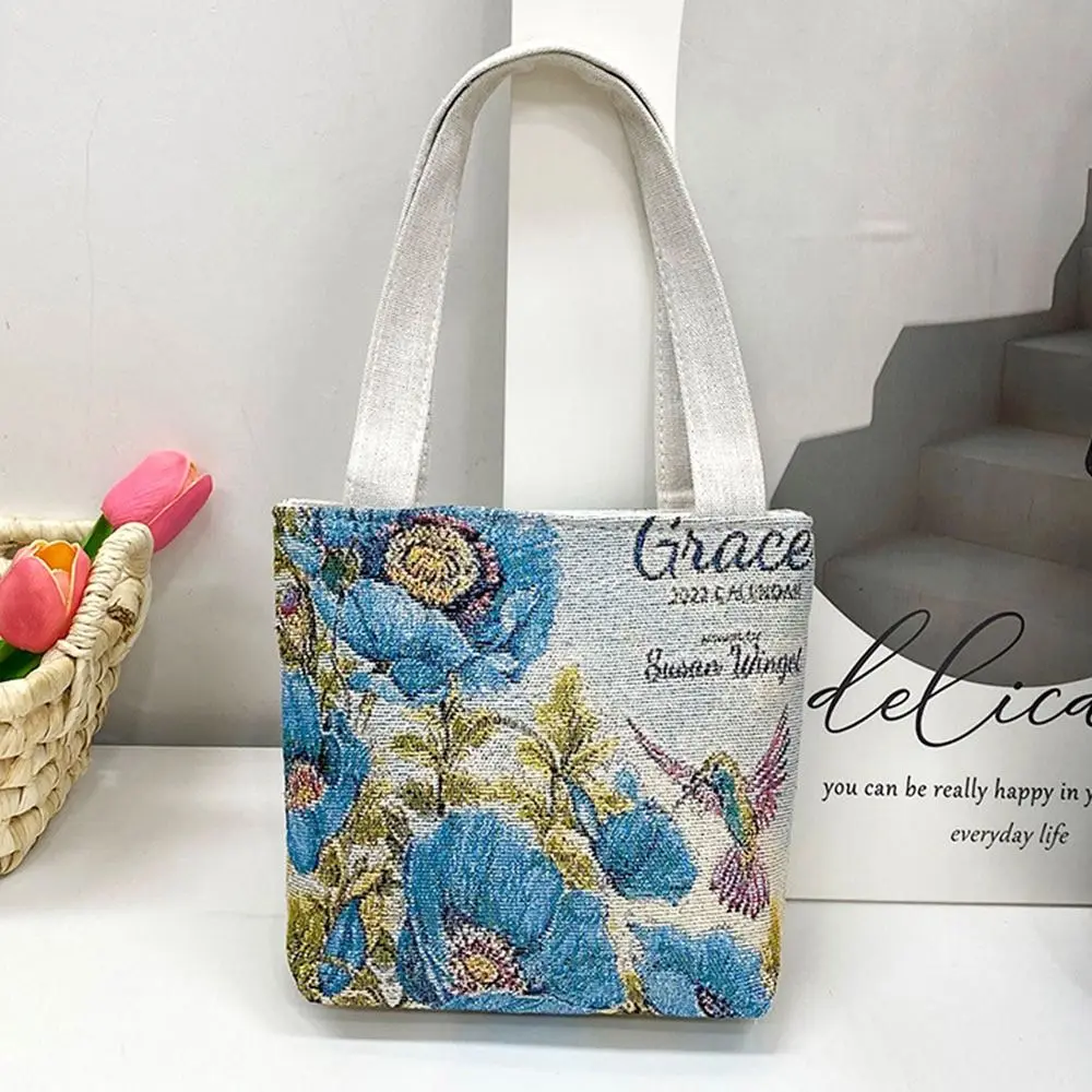 

Simple Ethnic Style Canvas Bag Large capacity Reusable Tote Bags Cute Art Fashion Printed Grocery Totes Bags