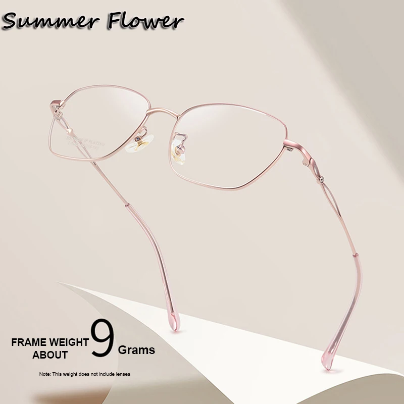 

Women Rose Gold Optical Glasses Frame Fashion Elegant Gafas Prescription Lens Transparent Clear Eyeglass for Female