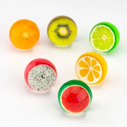 5pcs 42mm Basketball Rubber Bouncing Bouncy Balls Watermelon Fruit Cartoon Juggling Jumping Outdoor Sports Toys for Baby Kids