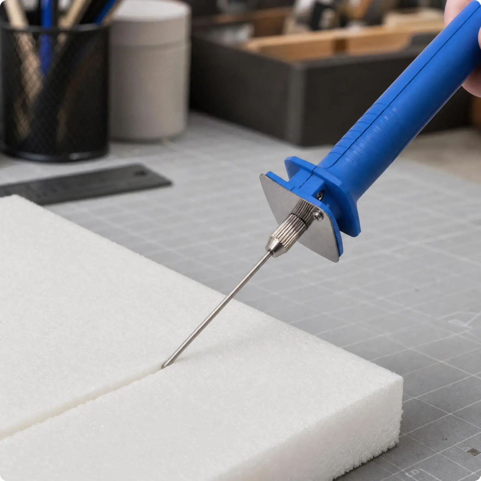 Stainless Steel Foam Cutter Pen for Craft Foam Blocks Hot Wire Electric Cutting Tool for Sculpting and DIY Model Making