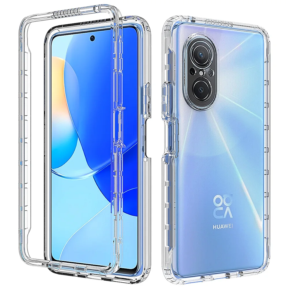

Rugged Armor Shockproof Phone Case For Huawei Nova 9SE TPU Bumper Transparent Acrylic Back cover Fundas