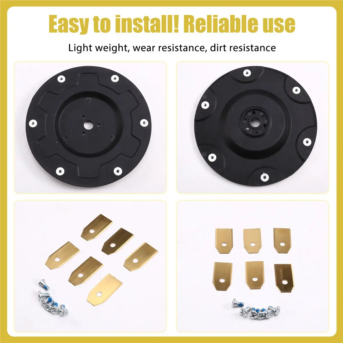 useful Knife Plate + 6 Replacement Blades for Mammotion LUBA1AWD LUBA2AWD Robotic Lawnmower Blade Disc Lawn Robo