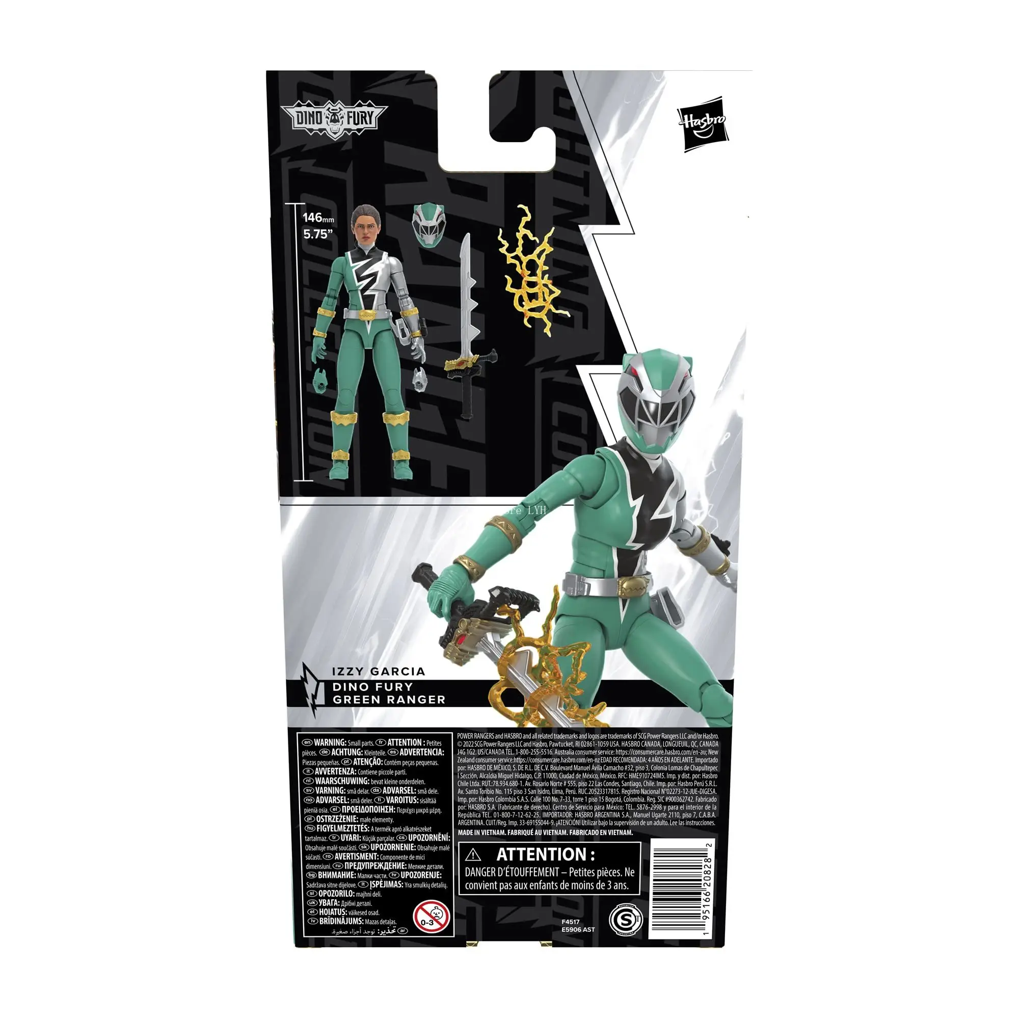 Power Rangers Lightning Collection – Action Figure Green Ranger Dino Fury, 15,2 Cm, Giocattolo Per Bambini 4+ - 6