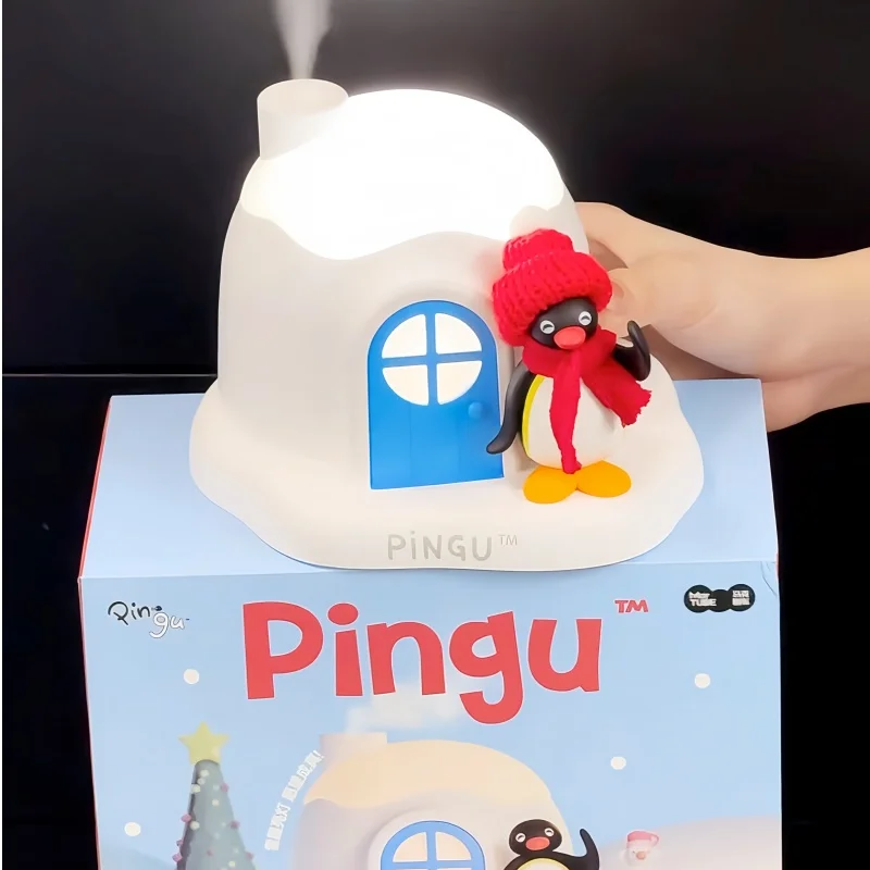 

Hot Cartoon New Pingu Snowhouse Humidifier Trend Toy Penguin Desktop Decorations Decorate Girls' Christmas Birthday Gifts