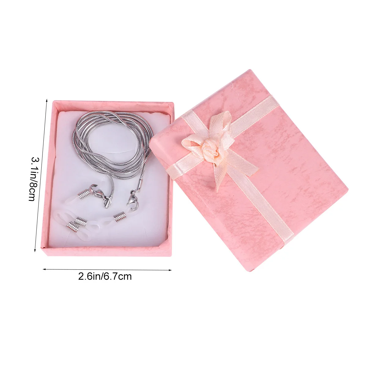 

Glasses Chain 70cm Silver Stainless Steel Snake Style Eyeglass Holder Cord Non Slip Adjustable Rubber Ends Metal Coils Jewelry