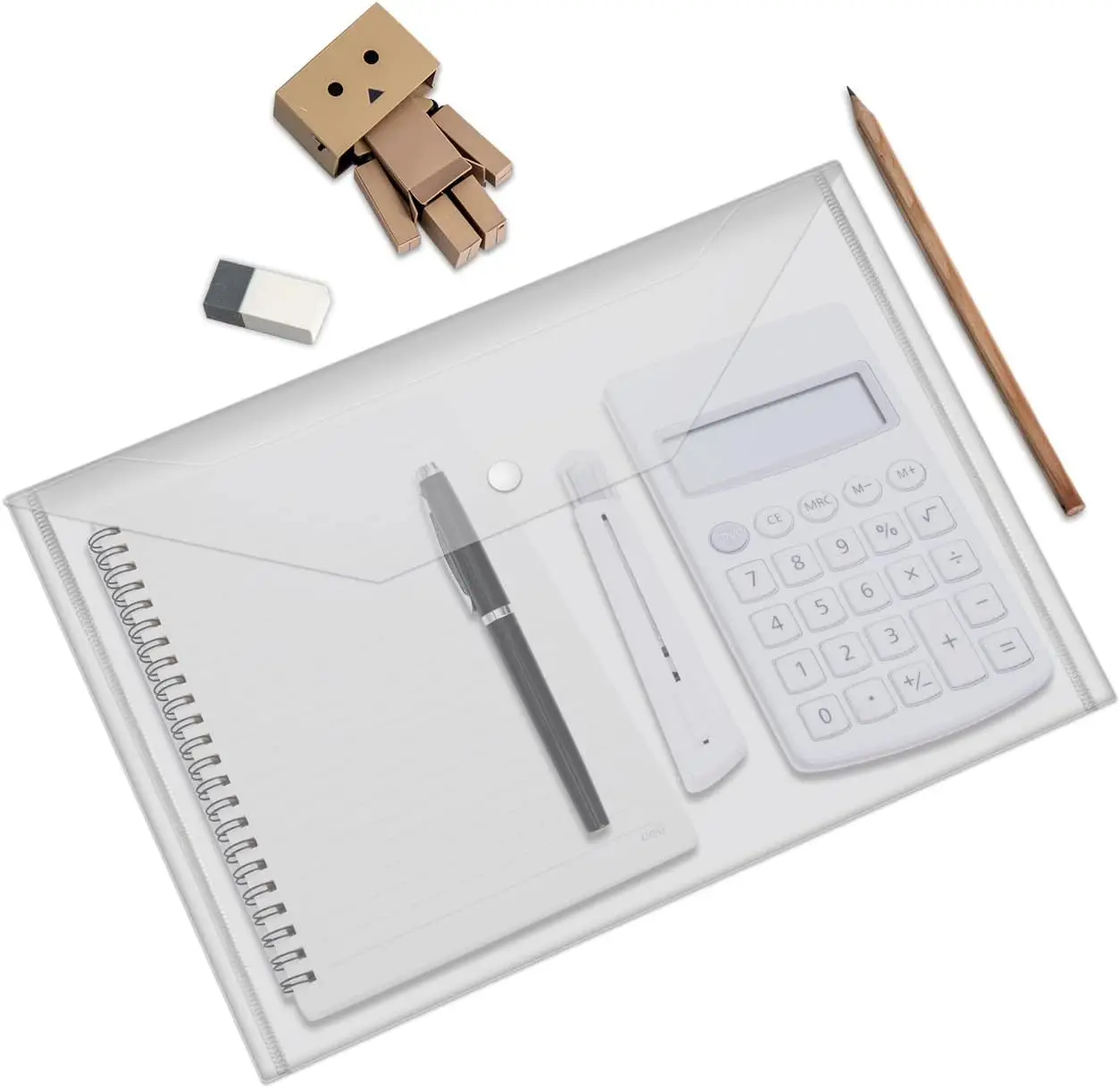 30pcs Plastic Envelopes, Clear Reusable Poly Envelope Waterproof File Folder with Snap Button, Us Letter/A4 Size image 5
