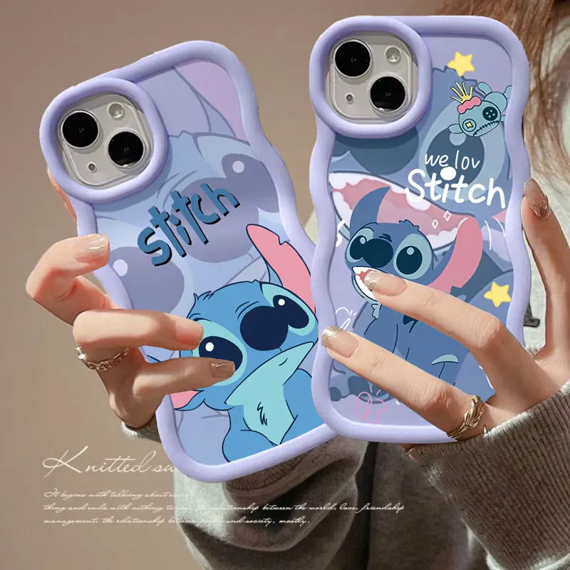 Cute Stitch Pouple Phone Case For Huawei Honor 90 Lite 5G X8 X7B X8B X9B X9A X7A X8A Fashion Silicone Soft Wavy Edge Cover