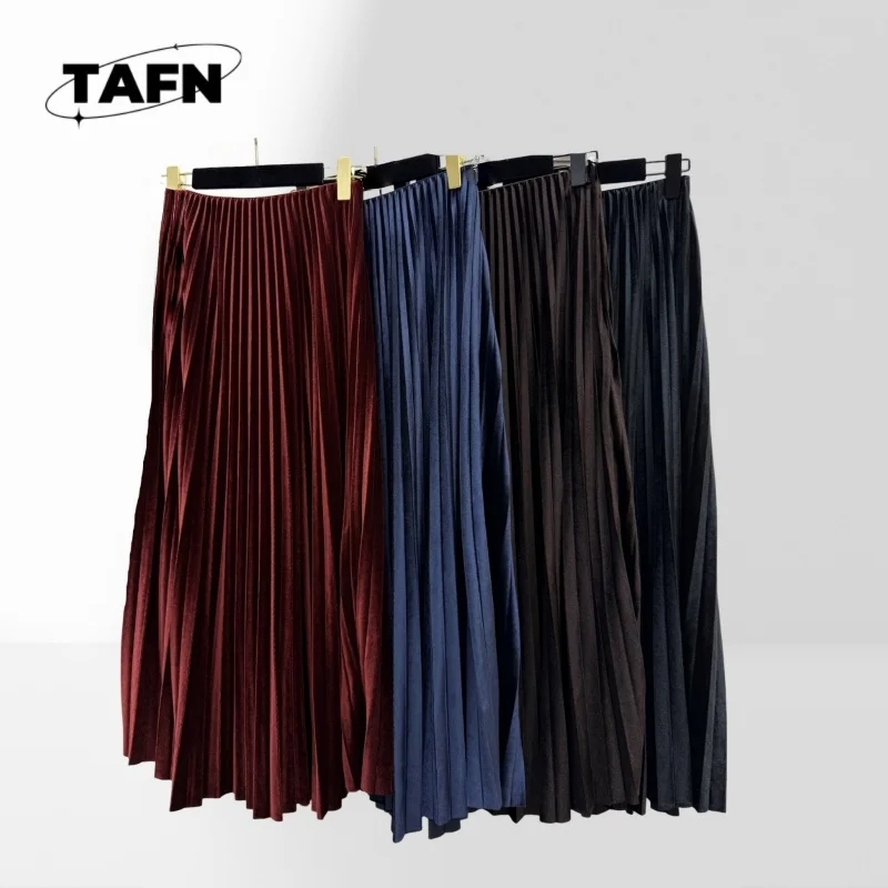

Lightweight A-Line Skirt for Women Solid Color High Waist Midi Lightweight Midi Skirt for Women High Waist Aesthetic AI1205