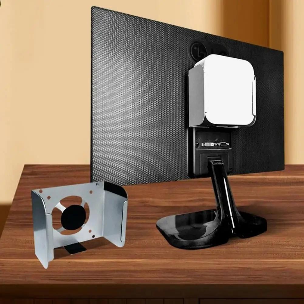 Space-efficient Mini 4 Mount Mini 4 Wall Mount Bracket under Desk Holder with Anti-slip Padding Monitor Back Mount for 4 Secure