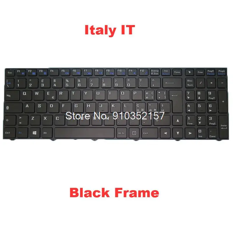 IT FR NO Backlit Keyboard For CLEVO N15Z3 PB70 PB71 PB50 PB51 CVM18H86I0-430 6-80-N15Z0-100-1 CVM18H96F09430 6-80-N15Z0-06A-1