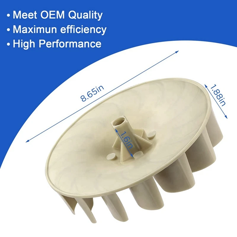 Roue de soufflage de remplacement pour sèche-linge, 5 pièces, 694089, compatible avec la plupart des sèche-linge, PS1174ino 85, 279500