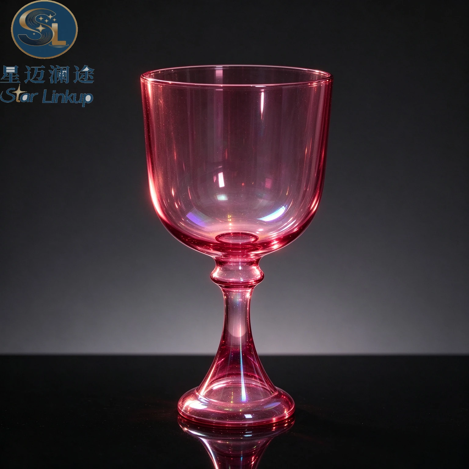 STAR LINKUP Red Quartz Chalice Singing Bowl, 5-6.5 Inch 432Hz 440Hz Tuned Crystal Percussion Instrument for Yoga, Sound Healing