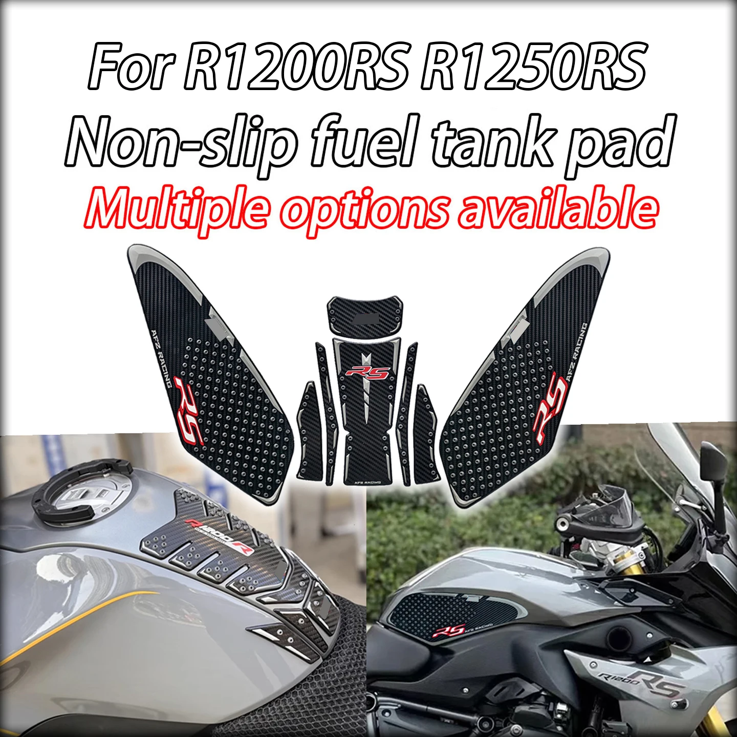 For BMW R1200 RS R1250RS RS Motorcycle Tank Stickers 3D Rubber Non-Slip Pads Tank Traction Pads Side Tank Grip Stickers Tank Pad