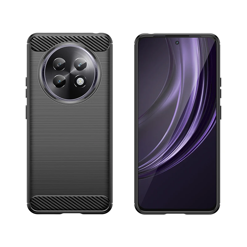 For Realme 13 Plus Case Cover OPPO Realme 13 Plus Capas Carbon Fiber Phone Back Shockproof TPU Silicone Fundas Realme 13 Plus 5G