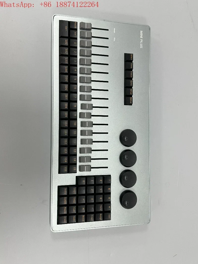 Mini Command Wing Plus MIDI Controller Console - 15 Faders Knobs Buttons for Audio Video Production Studio Equipment