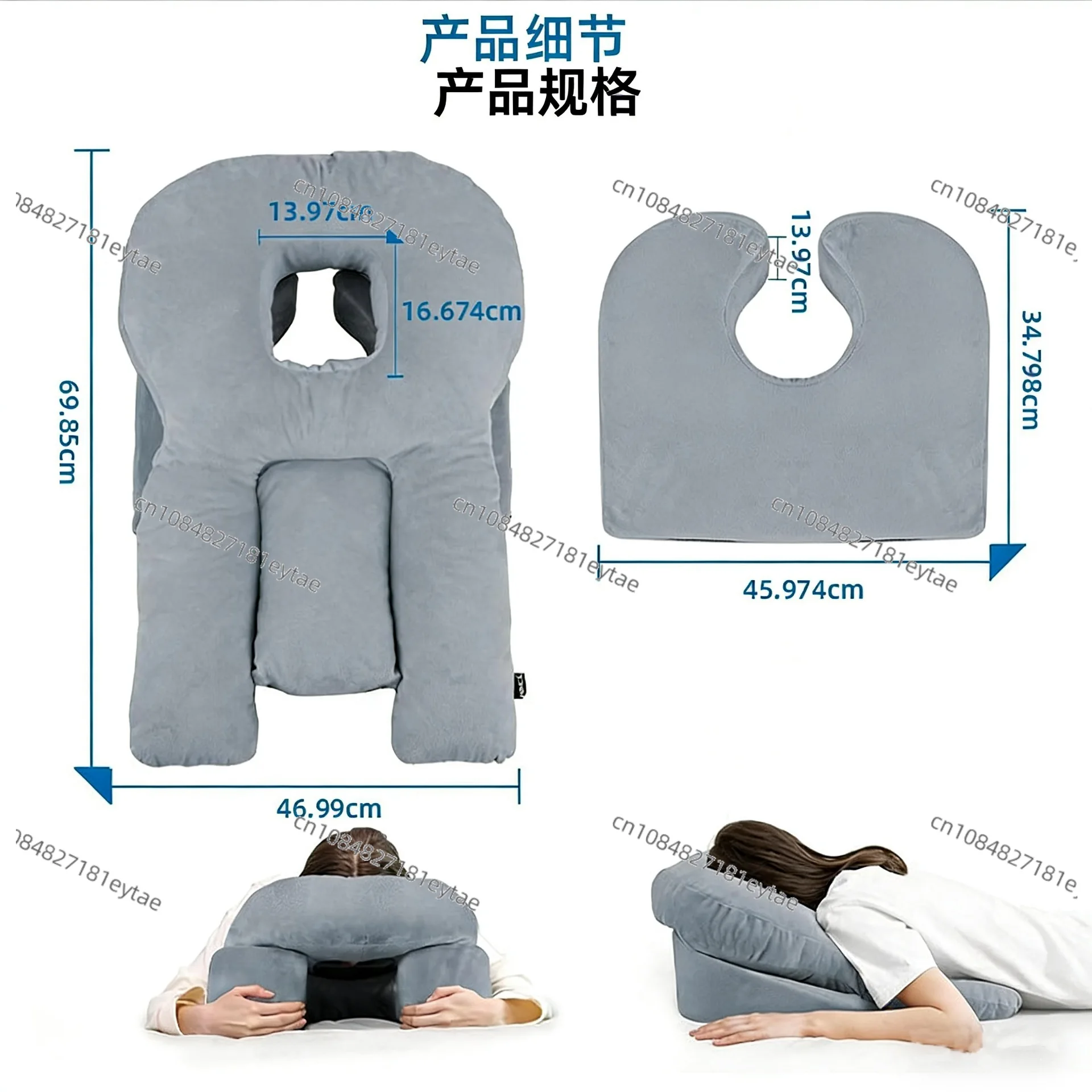 Face Down Pillow for Eye Surgery Care Breathable Beauty Rest Recovery Headrest with Air Gap for Sleeping