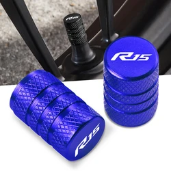 2PCS R15 Motorcycle Tyre Valve Caps Air Port Stem Cover CNC Aluminum Accessories for Yamaha YZF R15 V2 V3 ABS 2009-2020