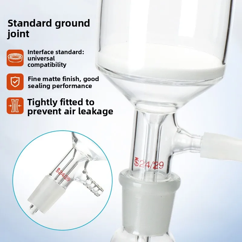 High Temp Acid Alkali Resist Porous Plate Funnel Borosilicate Fritted Vacuum Lab Chemical Ware