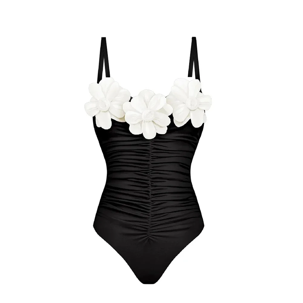 2024 Nuovo costume da bagno intero per le donne Costumi da bagno di lusso Fiore Bikini Set Donna Vita alta Biquini Beachwear sexy Monokini femminile