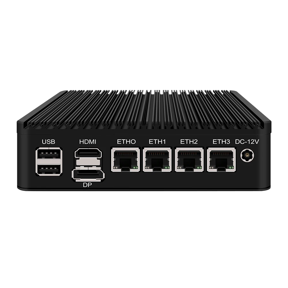 4 Intel i226 2.5G 11a geração Pentium N6005 V5 Firewall Soft Router DDR4 2 * NVMe TPM2.0 3x4K OPNsense ESXi Proxmox Mini PC sem ventilador