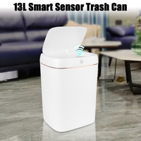 Smart Sensor Trash Can 13L Wastebasket Intelligent Garbage Bin Touchless Trash Bins Waterproof Automatic Dustbin Electric