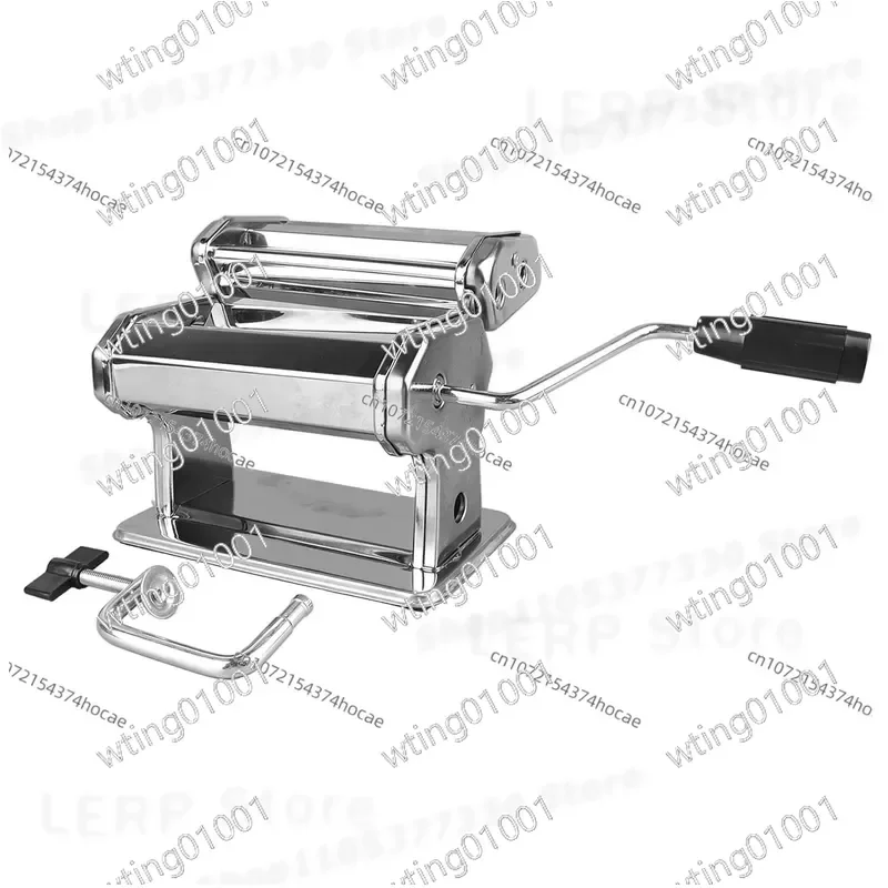 for Hand Crank Noodle Maker Stainless Steel Pasta Roller with 7 Adjustable Thickness Settings 0.5 to 2.5mm Dough Sheet