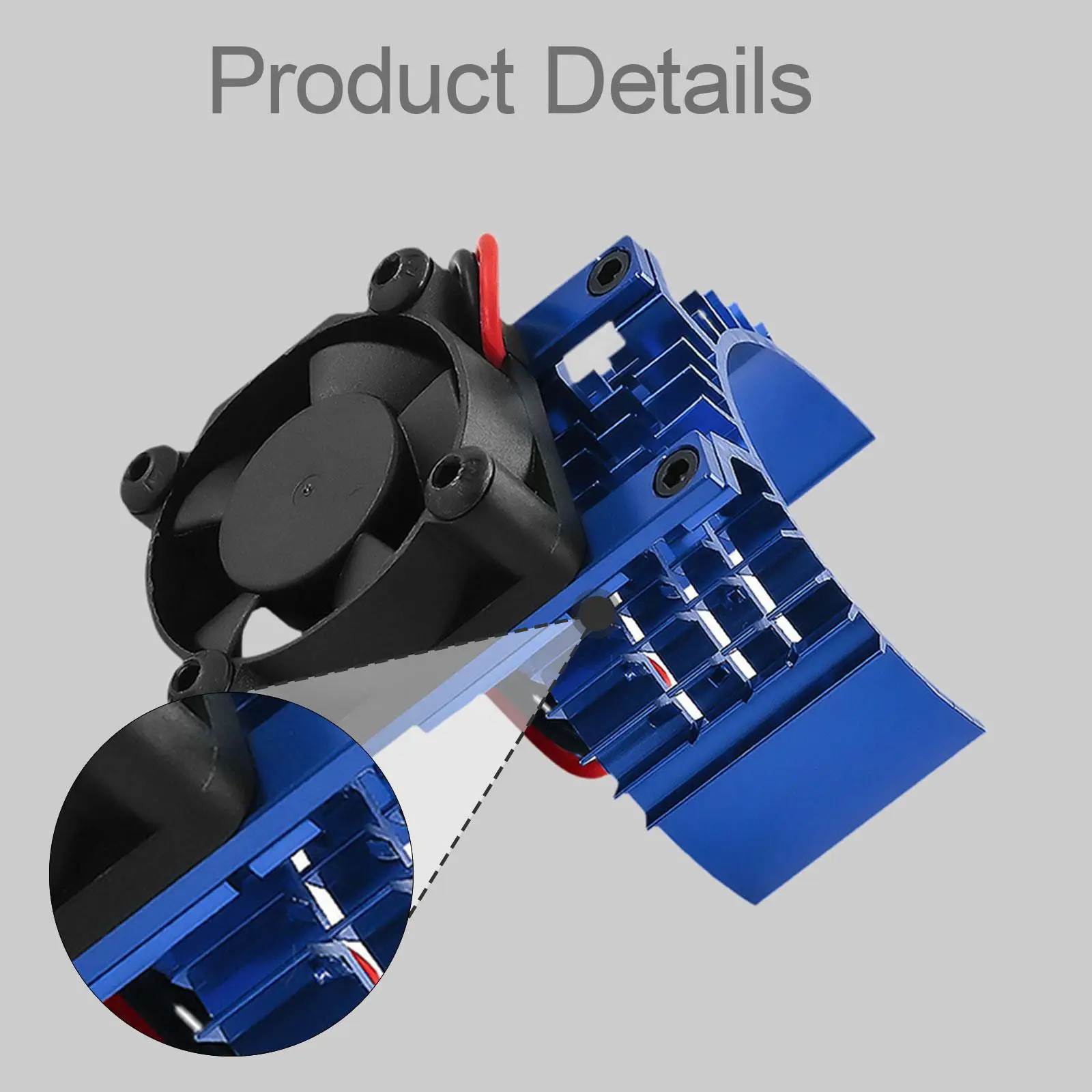 13000RPM Metal Cooling Fan Heatsink Direct Replacement for Electric Motor Heat Sink RC Car Engines Upgraded System