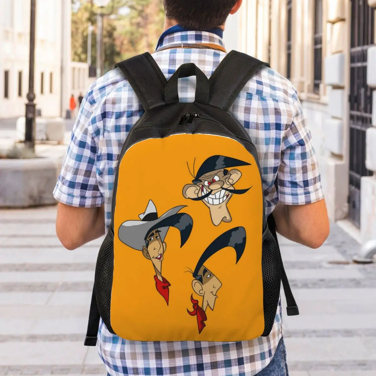 Sac à dos Lucky Luke Funny Meme pour hommes et femmes, sac de bande dessinée étanche, sacs à livres d'impression, école universitaire