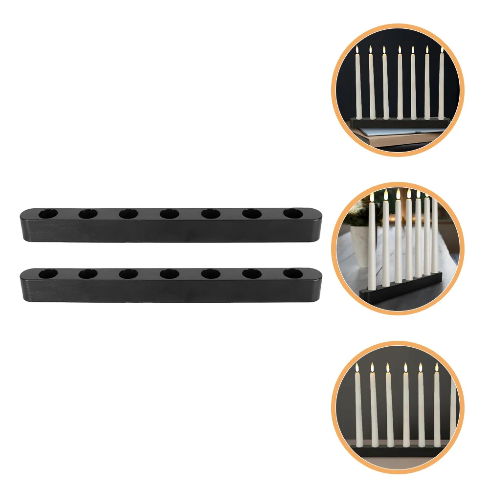 2Pcs Holder 7-Hole Candlestick Desktop Stand Wedding Party Decorative Candlestick Holders Table Decor