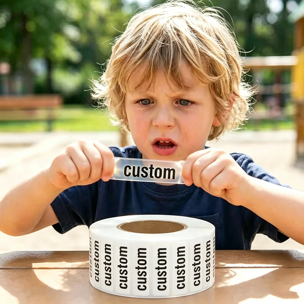 Maßgefertigte Transparente Wasserdichte Aufkleber für Kinder - Personalisierte Namensetiketten für Schule, Sportflaschen & DIY-Bastelarbeiten, Mehrsprachig ‌ – Detail 6