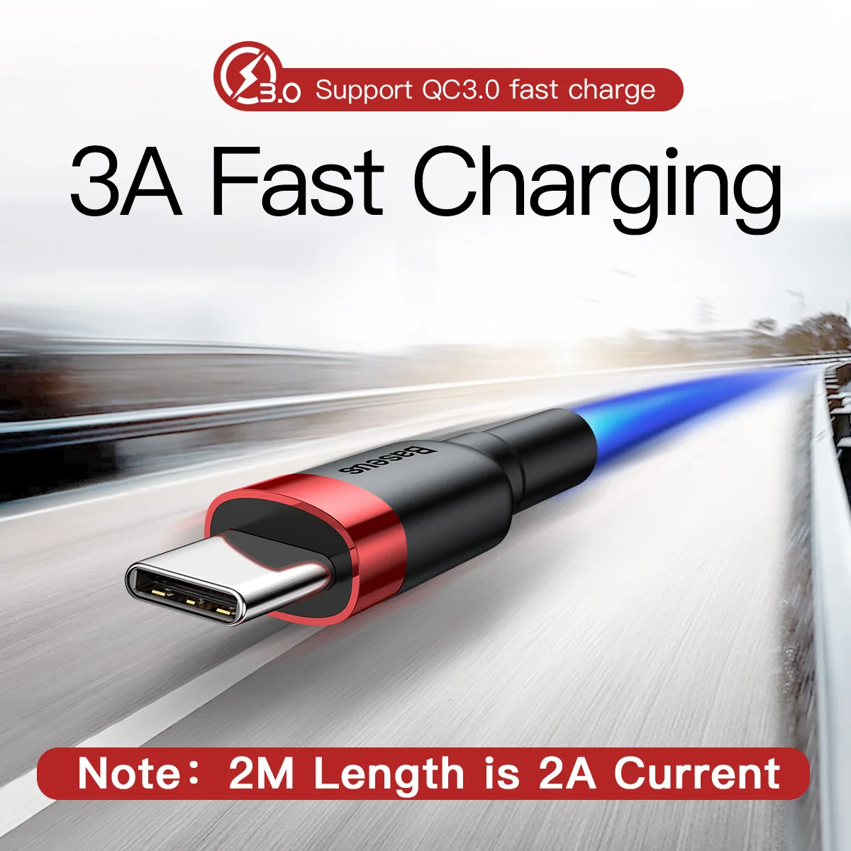 Baseus 5pcs/10pcs USB Type C Cable For Samsumg Xiaomi POCO USBC Cable Fast Charging Charger Wire Data Cord USB-C TypeC Cable 3m
